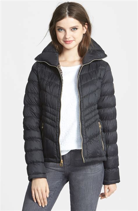 packable stretch down jacket michael kors|Michael Kors lightweight down jacket.